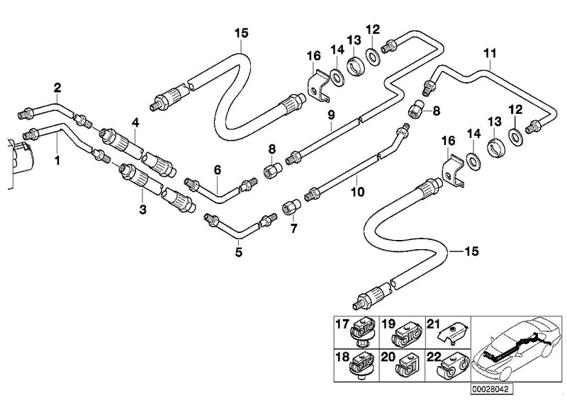 BMW Brake Hydraulic Hose Left