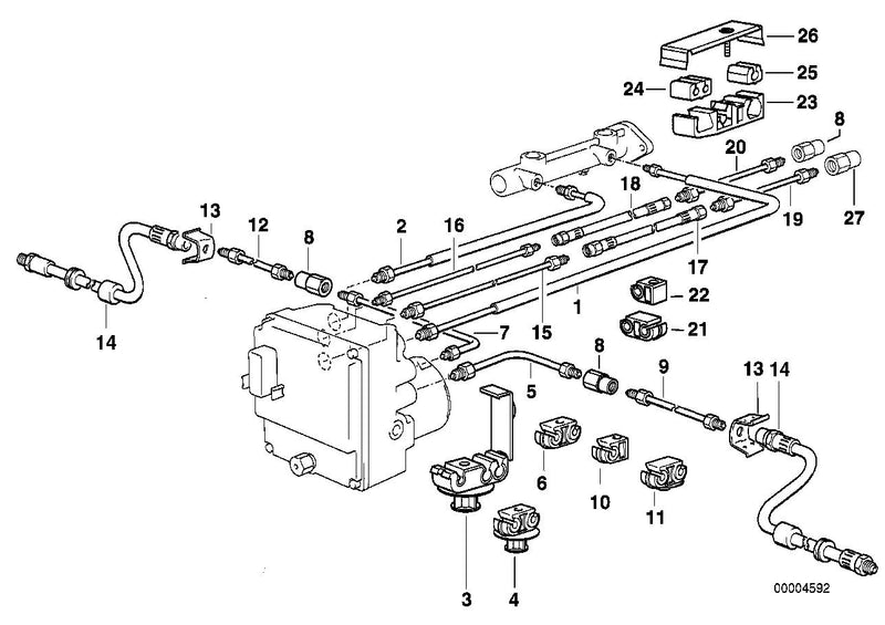 BMW Brake Hydraulic Hose Right