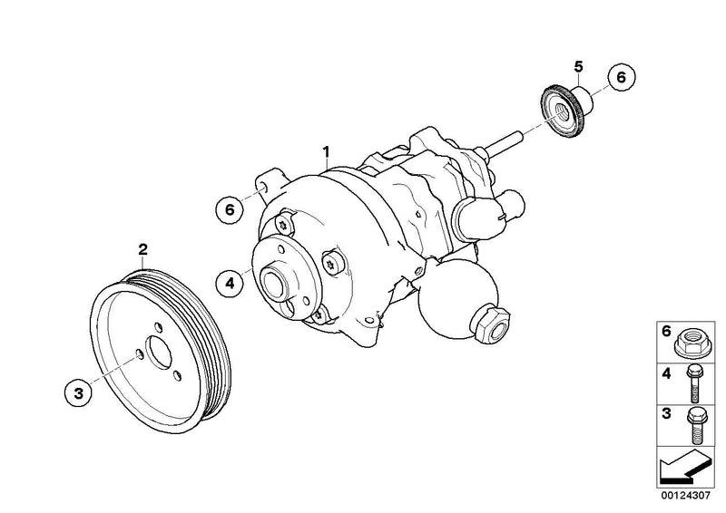 Genuine BMW Power Steering Pump Pulley