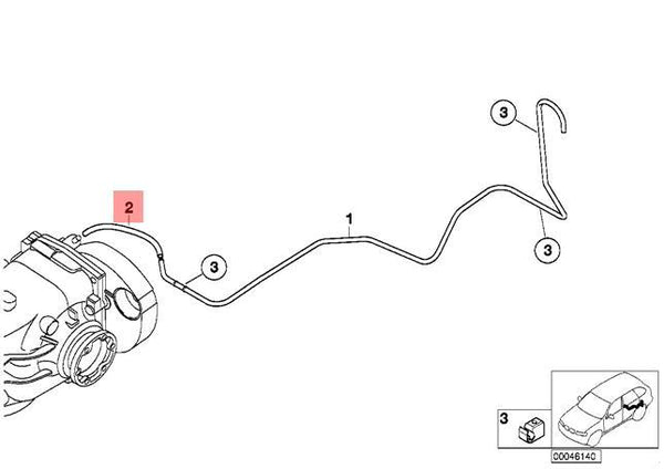 Genuine BMW Final Drive Vent Hose