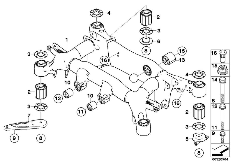 Genuine BMW Rear Axle Carrier