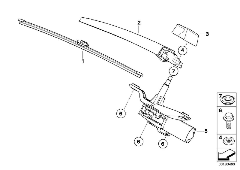 Genuine Bosch BMW Wiper Blade Rear