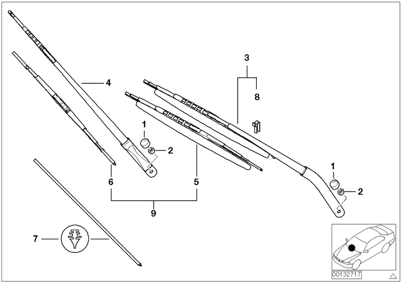 Genuine BMW Wiper Blade LHD Vehicles