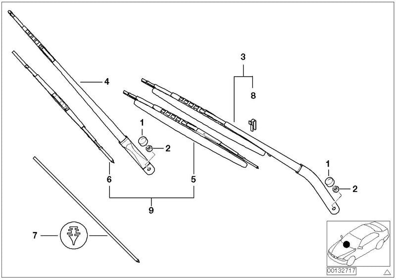 Genuine Bosch BMW Wiper Blade Set