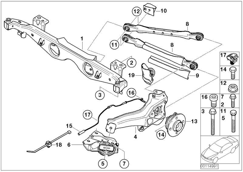 Genuine Mini Bracket Trailing Arm Left