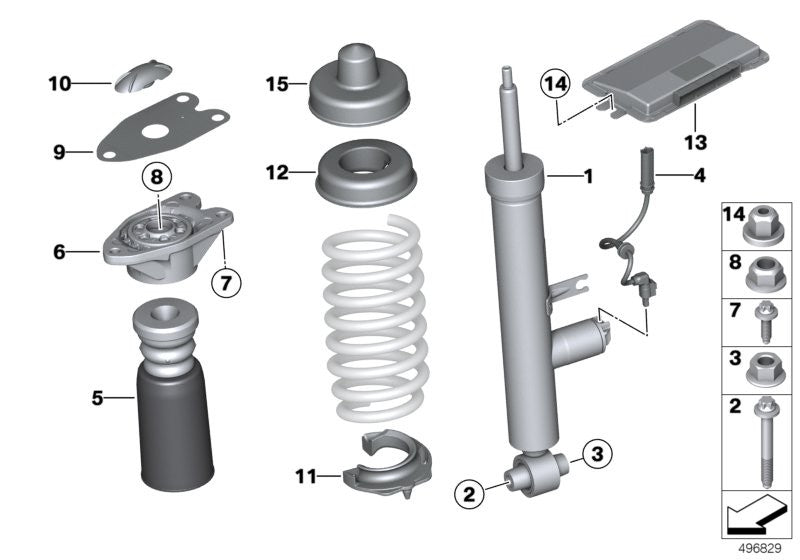 BMW Shock Absorber Foam Bump Stop and Dust Cover Kit