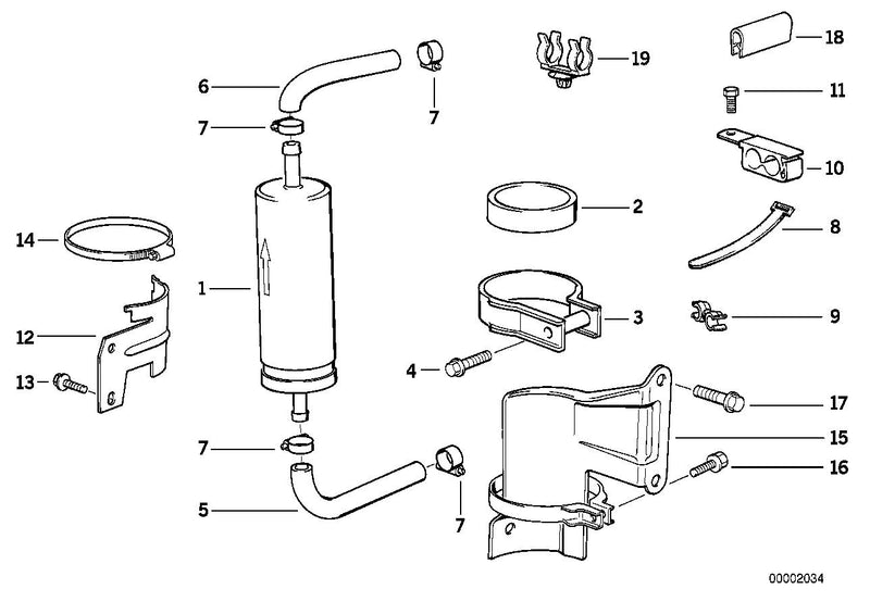 Genuine Mahle BMW Fuel Filter In Line