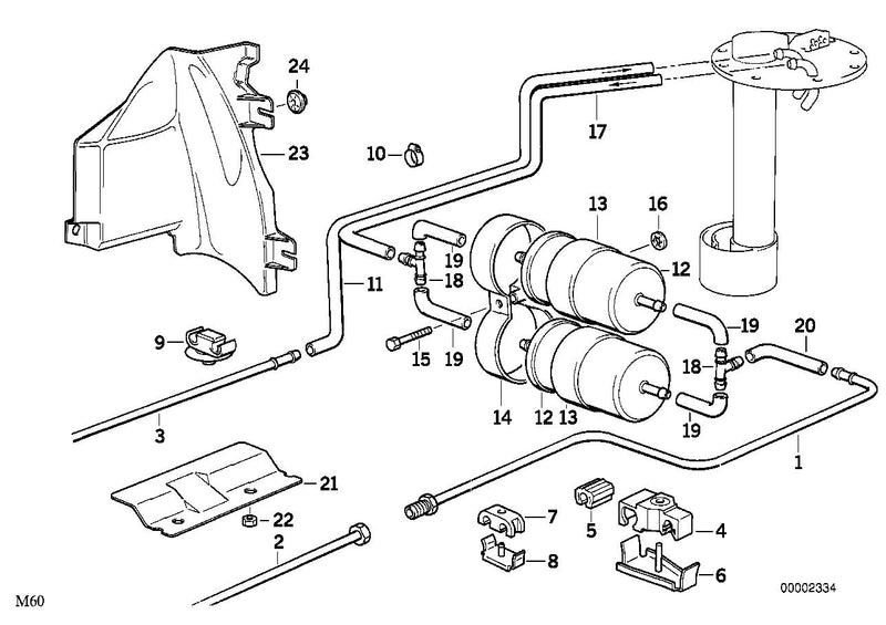 Genuine Mahle BMW Fuel Filter In Line