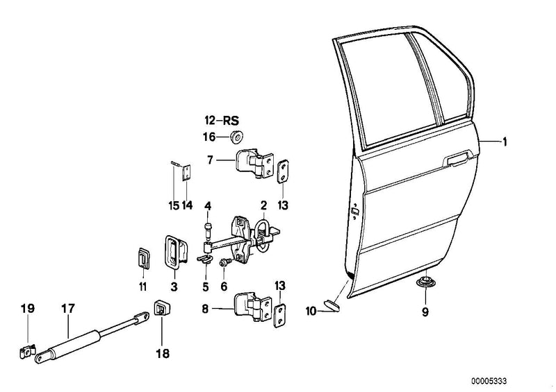 Genuine BMW Door Rear Right