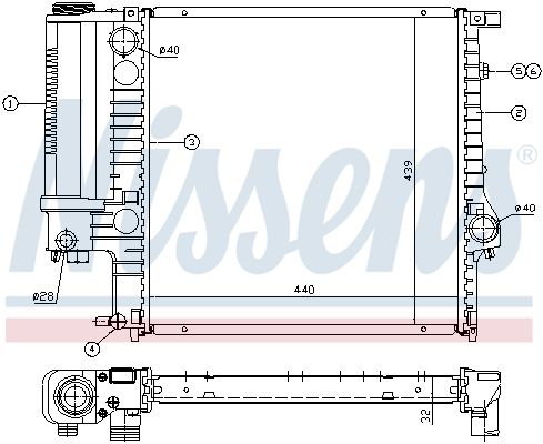 BMW Engine Coolant Water Radiator