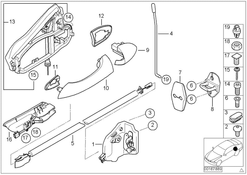 BMW Bowden Cable Front Door