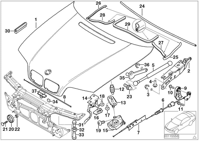 BMW Bonnet Hood Strut Shock