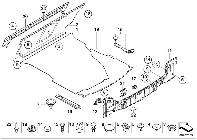 Genuine BMW Boot Trunk Pad Sill Cover