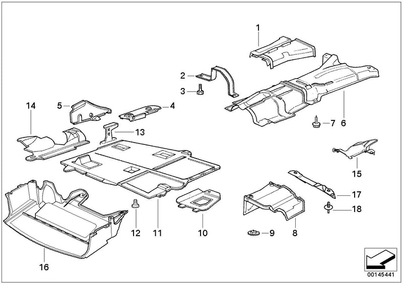 Genuine BMW Trim Panel Left Heat Insulation