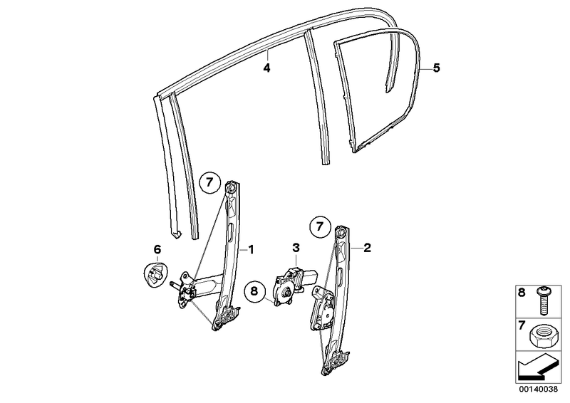 BMW Window Regulator Lifter