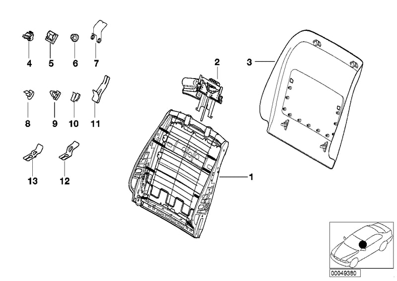 Genuine BMW Front Seat Lower Rear Panel