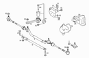 Mercedes-Benz Centre Tie Rod Assembly Drag Link + Left & Right Tie Rod Ends