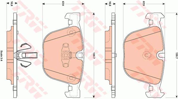 Genuine TRW BMW Brake Pad Set Rear