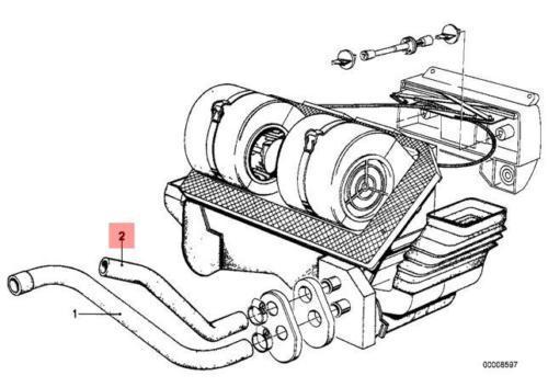 Genuine BMW Heater Radiator Return Hose