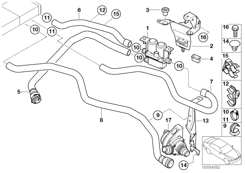 Genuine BMW Hose Clamp 4 Fold