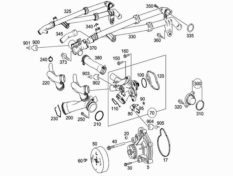 Genuine Mercedes Benz Coolant Line Hose