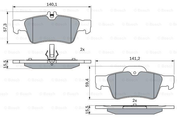 Mercedes-Benz Brake Pad Set Rear