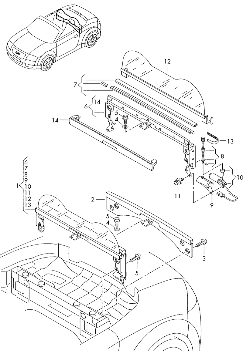 Audi TT Rear Windbreak Toothed Belt