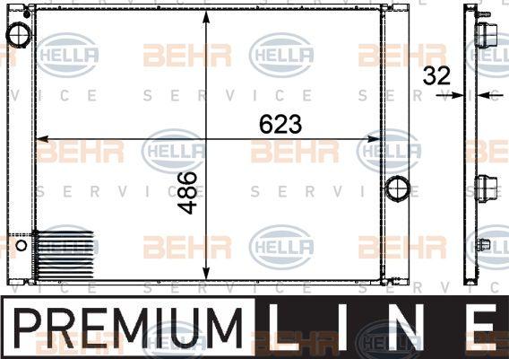 Genuine Behr BMW Engine Coolant Water Radiator