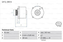 Genuine Bosch BMW Alternator Water Cooled