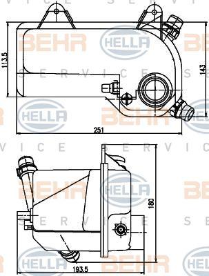 Genuine BEHR BMW Engine Radiator Coolant Expansion Tank