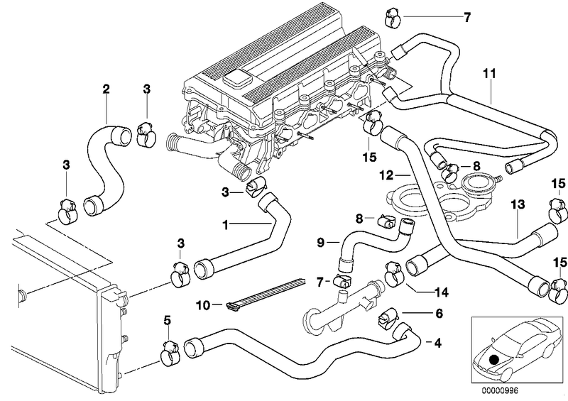 Genuine Gates Engine Coolant Radiator Hose