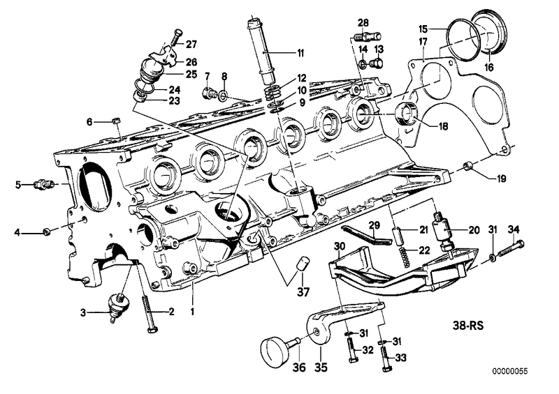 BMW Crankshaft Main Bearing Cap Bolt