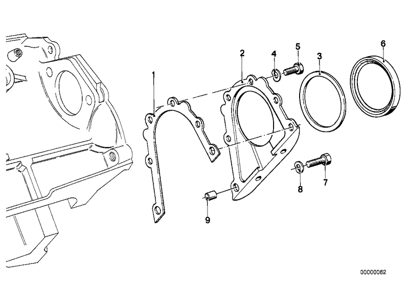 Genuine Elring BMW Crank Seal Cover Gasket