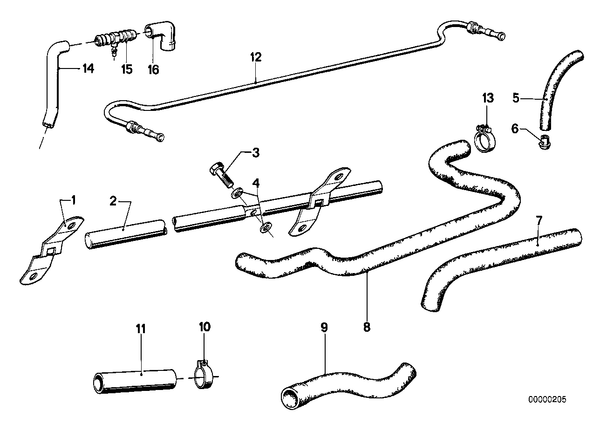 Genuine BMW Crankcase Ventilation Hose