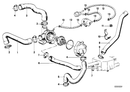 BMW Coolant Water Hose Return Thermostat to Water Valve