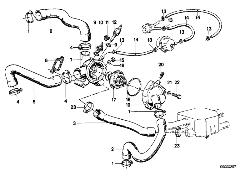 Genuine BMW Engine Radiator Coolant Water Hose