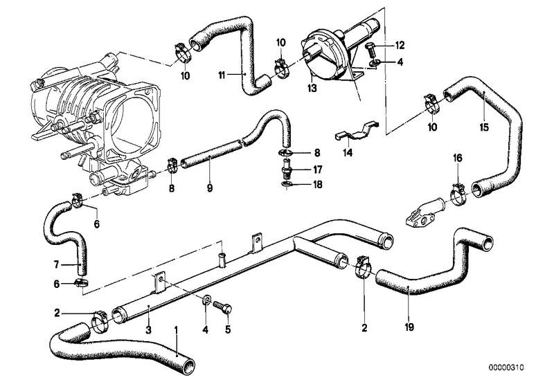 Genuine BMW Return Water Hose