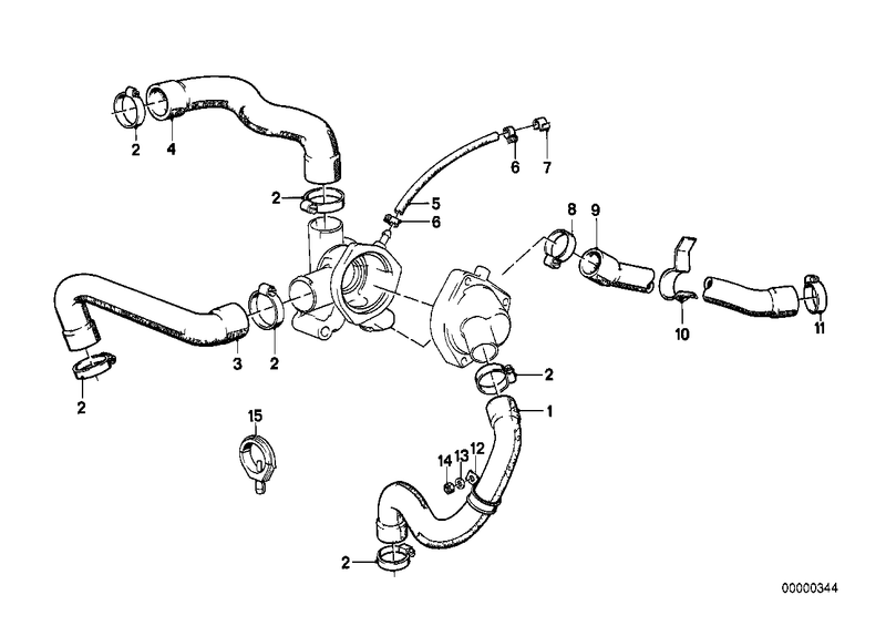 Genuine BMW Engine Coolant Radiator Water Hose