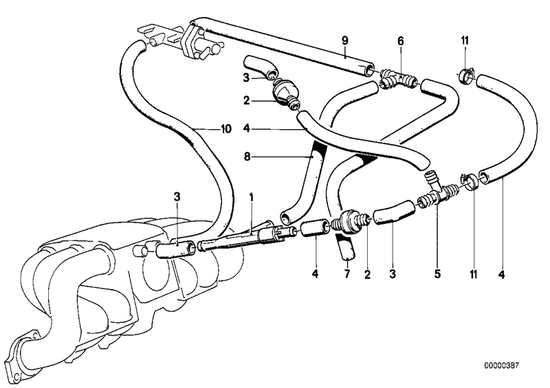 Genuine BMW Hose Intake Manifold Vacuum Control