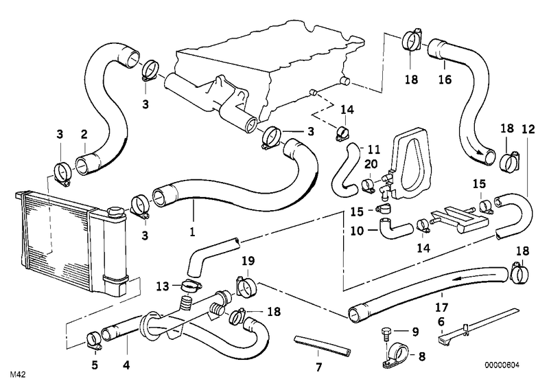 BMW Engine Coolant Water Hose