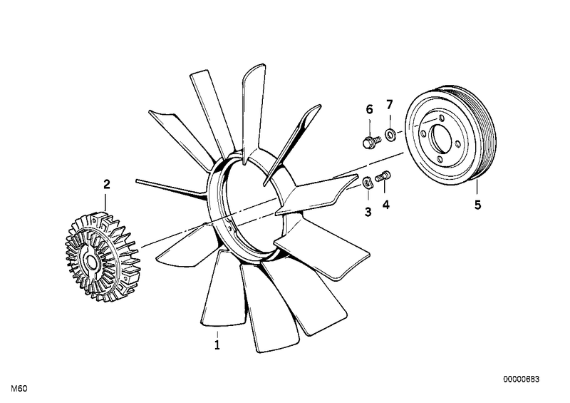 Genuine BMW Engine Fan Blade