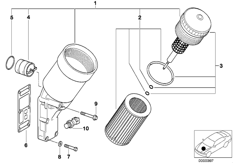 Genuine BMW Engine Oil Filter and Seal Kit