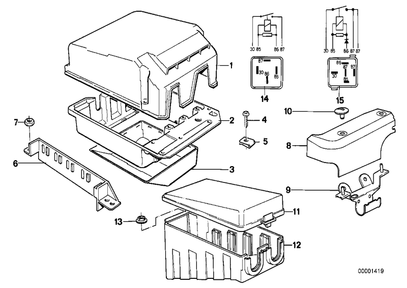 Genuine BMW Relay Control Unit Cover