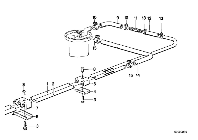 Genuine BMW Fuel Line Pipe Support Bracket