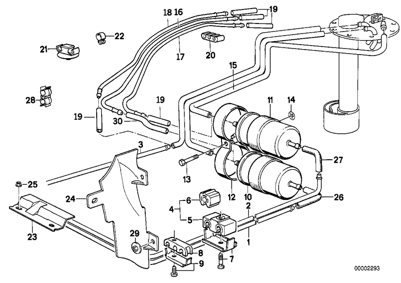 Genuine Hengst BMW Fuel Filter In Line