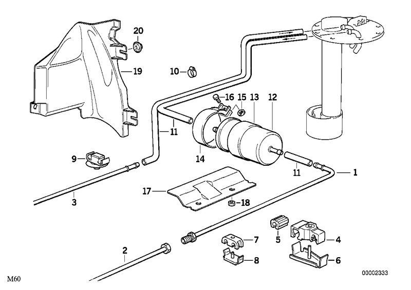 Genuine Mahle BMW Fuel Filter In Line