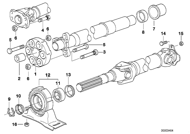 Genuine Corteco BMW Drive Shaft Universal Joint Flex Disc Guibo