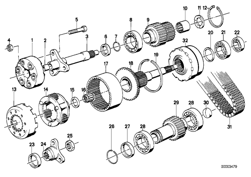 Genuine BMW Transmission Grooved Ball Bearing