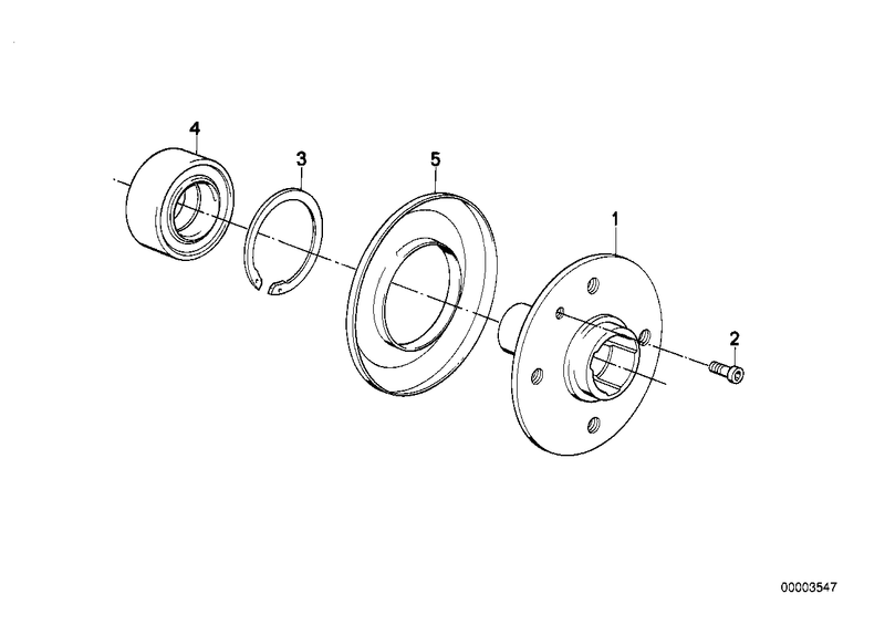 Genuine BMW Front Wheel Bearing Dust Cover Cup