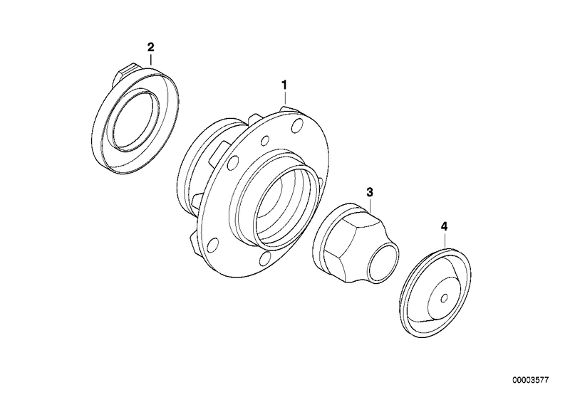 Genuine BMW Front Wheel Bearing Dust Cover Cup